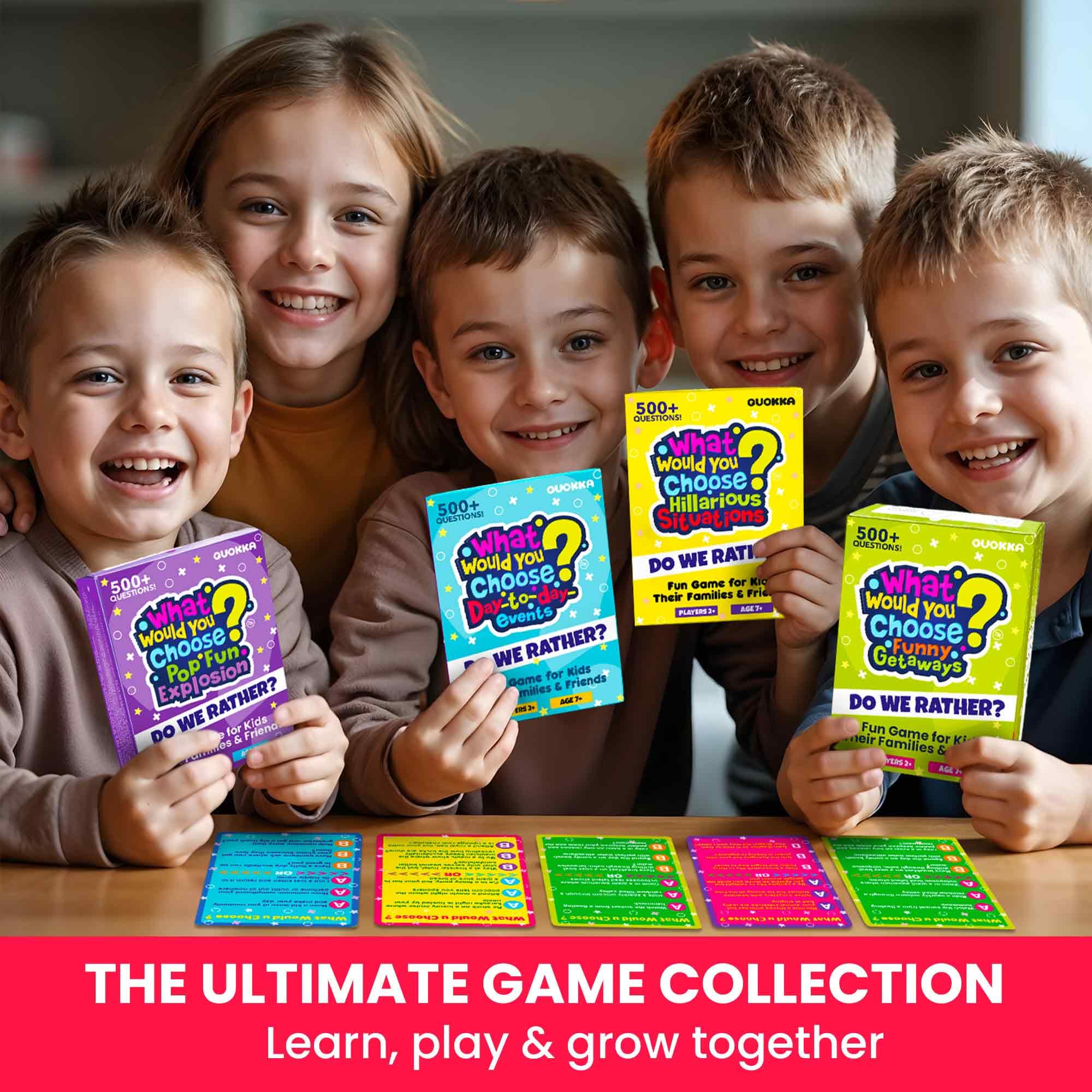 QUOKKA 4-Pack Card Game, Hilarious Situations Set of 4, Small - Image 2