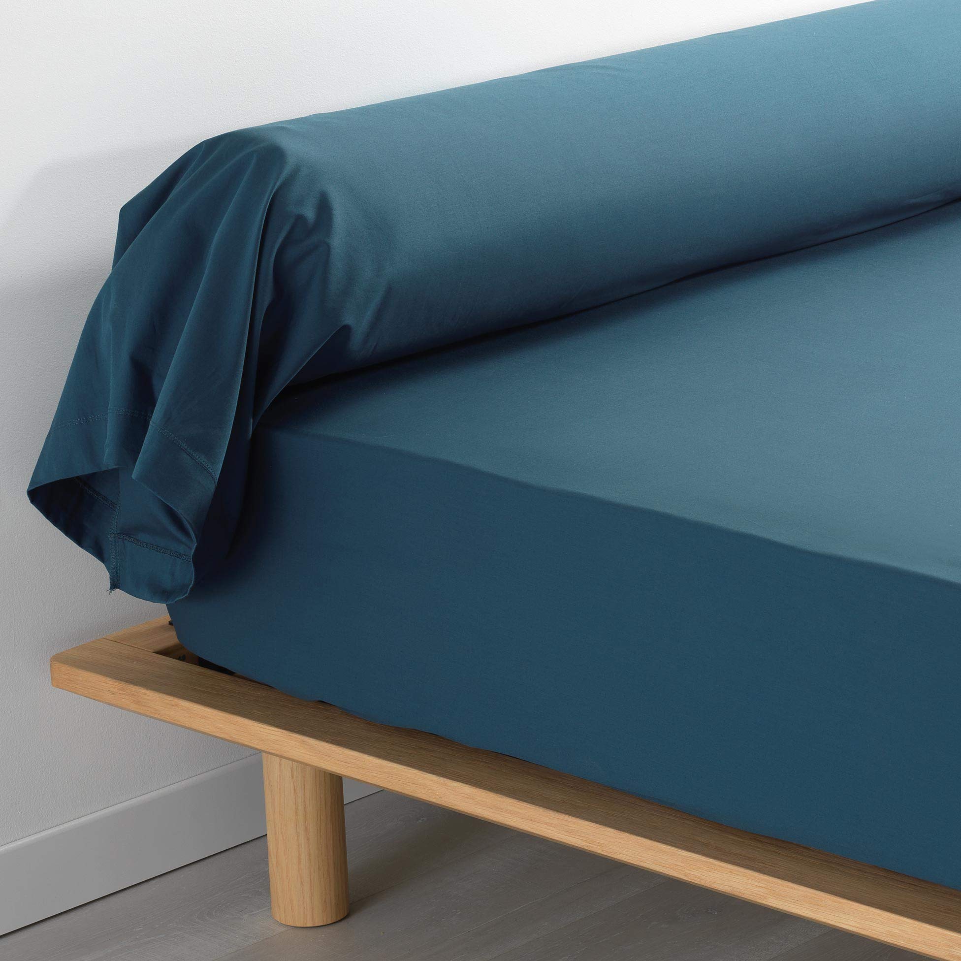 Douceur d'Intérieur Percaline Travel Pillowcase, Blue, 85 x 185 cm