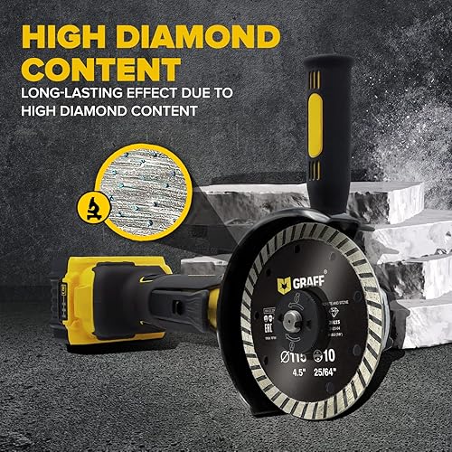 Vista 48 de GRAFF Hoja de diamante súper fina de porcelana y cerámica de 4 ½ pulgadas, rueda de corte de diamante para azulejos duros, cerámica, piedra natural
