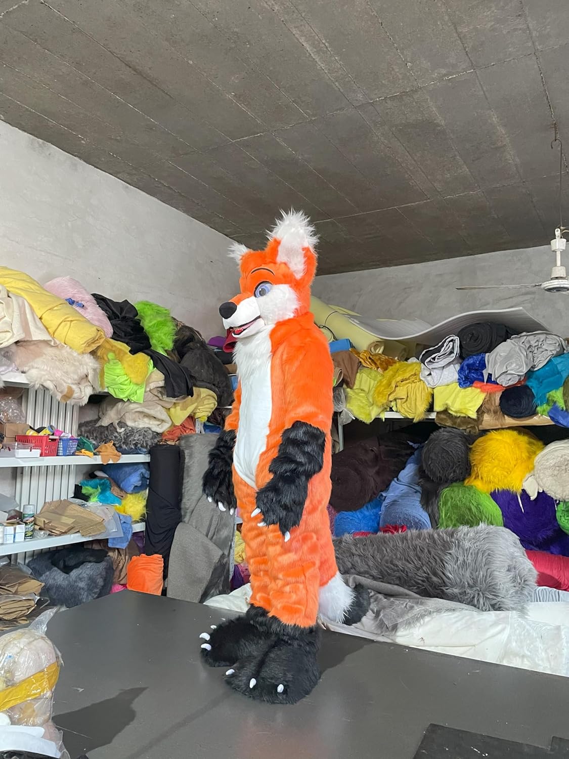 Orange Fox Puppy Prop Fursuit Kigurumi Furry Fursona Costumes Furries