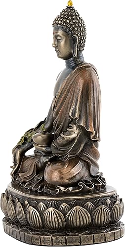 Miniatura 2 de Top Collection Estatua de Buda Medicine - Escultura de Buda de curación en bronce fundido en frío de alta calidad figura coleccionable de 55 pulgadas