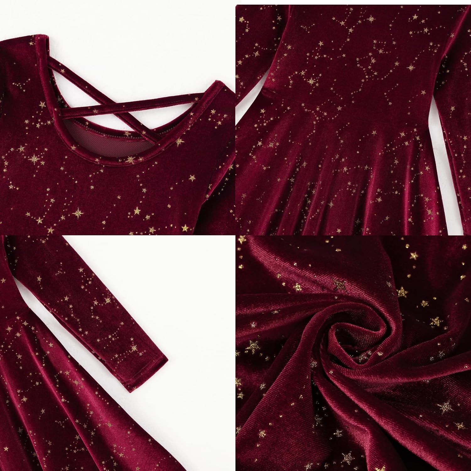 Weixinbuy Toddler Girl Fall Winter Clothes Outfit Baby Girl Velvet Twirl Dress Long Sleeve Pocket Swing Party Dress for Girl