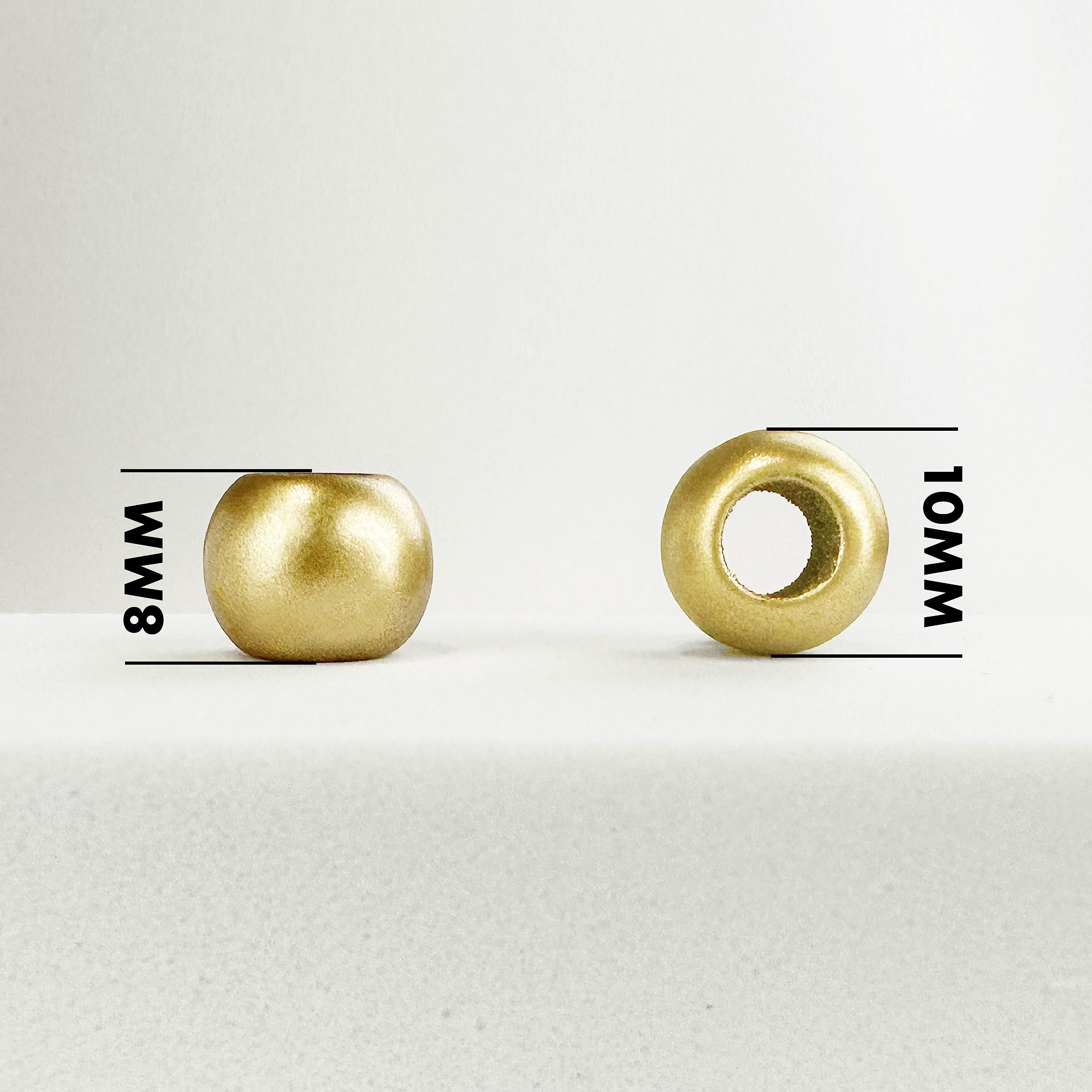 400 cuentas acrílicas metálicas de agujero grande de 10 mm con agujero de 4,8 mm