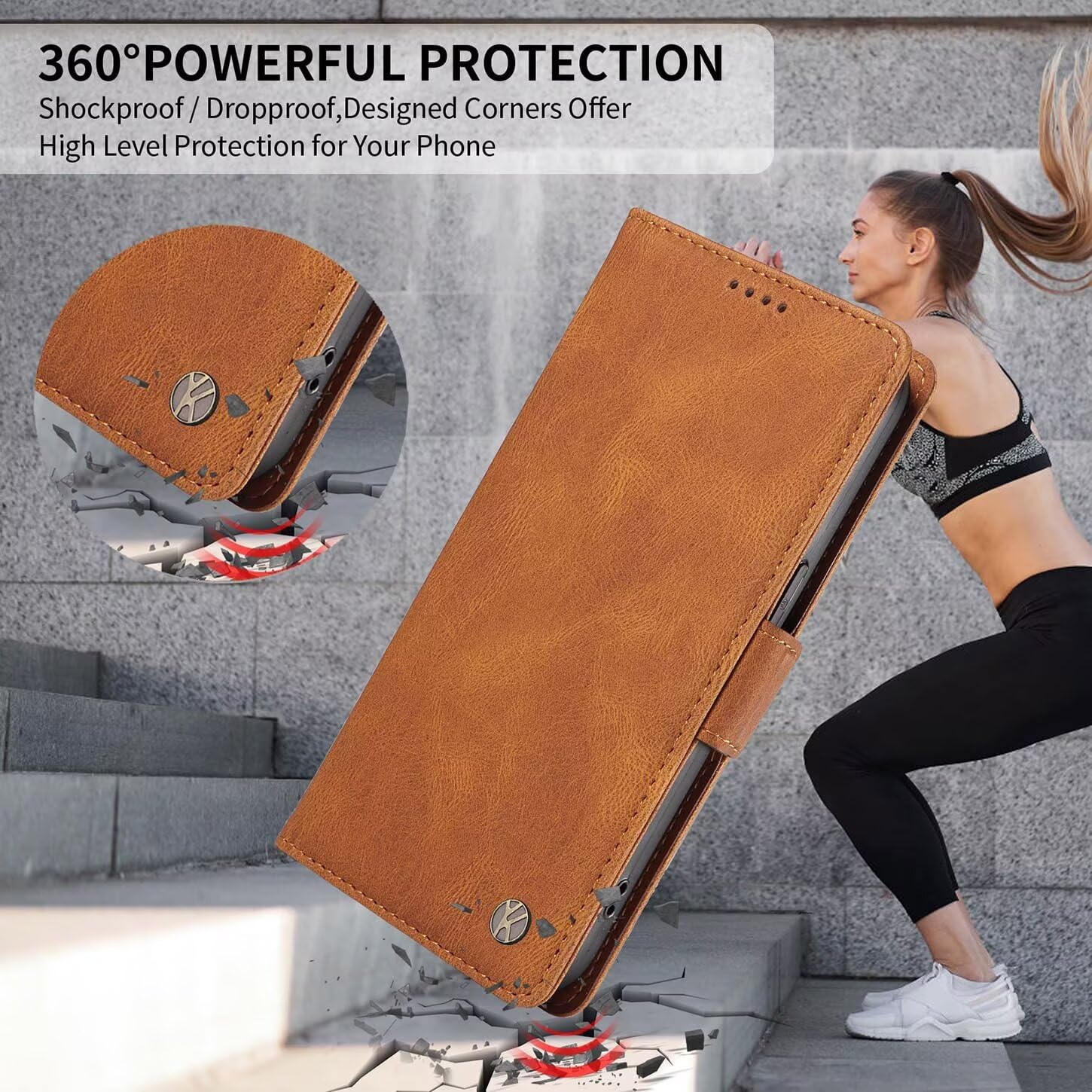 Coque Portefeuille Pour Xiaomi Redmi 15 5G/4G – Cuir PU, RFID Blocage – Fentes Cartes, Support – Noir