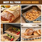 CAREGY 240Pcs Unbleached Parchment Paper Sheets, 12 x 16 Inch,Precut Non-Stick Parchment Paper for Baking,Cooking, Grilling, Air Fryer and Steaming,Fit for Half Sheet Pans