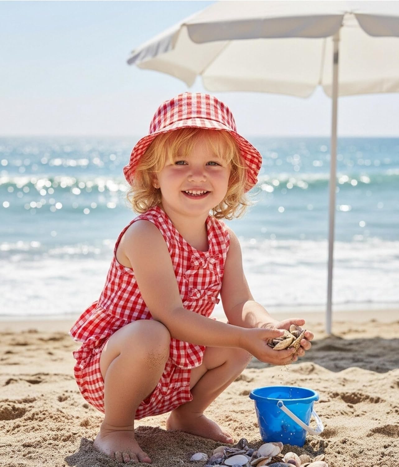 Baby Girl Clothes Infant Toddler Summer Outfits Clothing Sleeveless Ruffle Tank Top Shorts Sets with Hat for Girls - Image 3