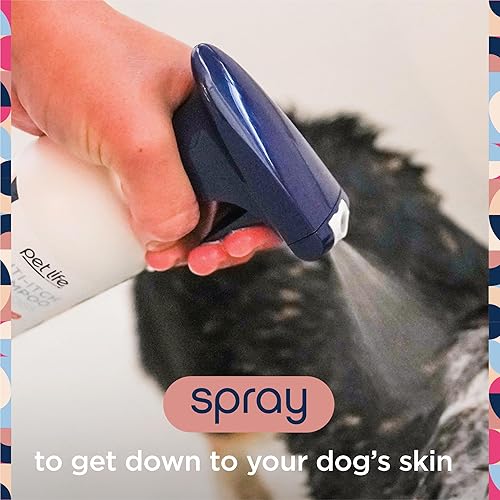 Miniatura 5 de Pet Life Unlimited Champú en aerosol espumoso para aliviar la picazón para perros, limpieza rápida, aplicador en aerosol bidireccional, fabricado en