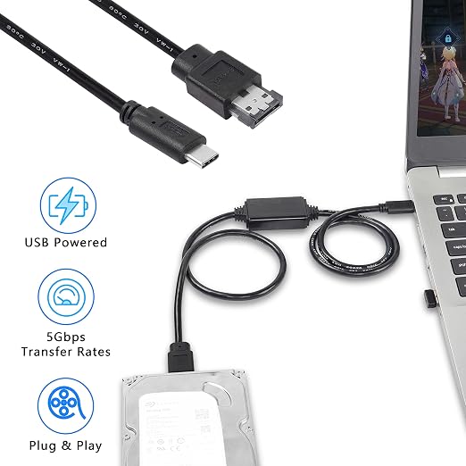 Cable Adaptador USB-C a eSATA 1 metro LE-52 miniatura 7