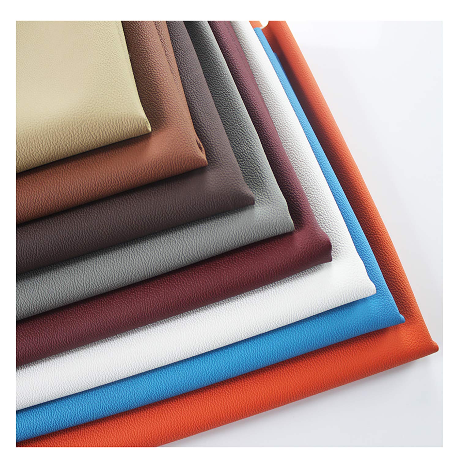 Tkanina imitująca skórę, Tkanina ze sztucznej skóry PU Skóra ekologiczna Materiał tapicerski Blu 1,38x0,3-10m Sprzedawane na metry(1.38x8m)