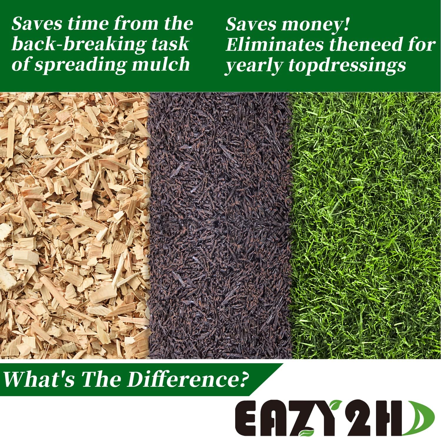 Black Rubber Mulch for Landscaping 120in L x 4.5in W Recycled Garden Edging Border Mat Natural Looking Permanent Garden Mulch Barrier for Plants Vegetables & Flowers 15 U-Shaped Steel Stakes