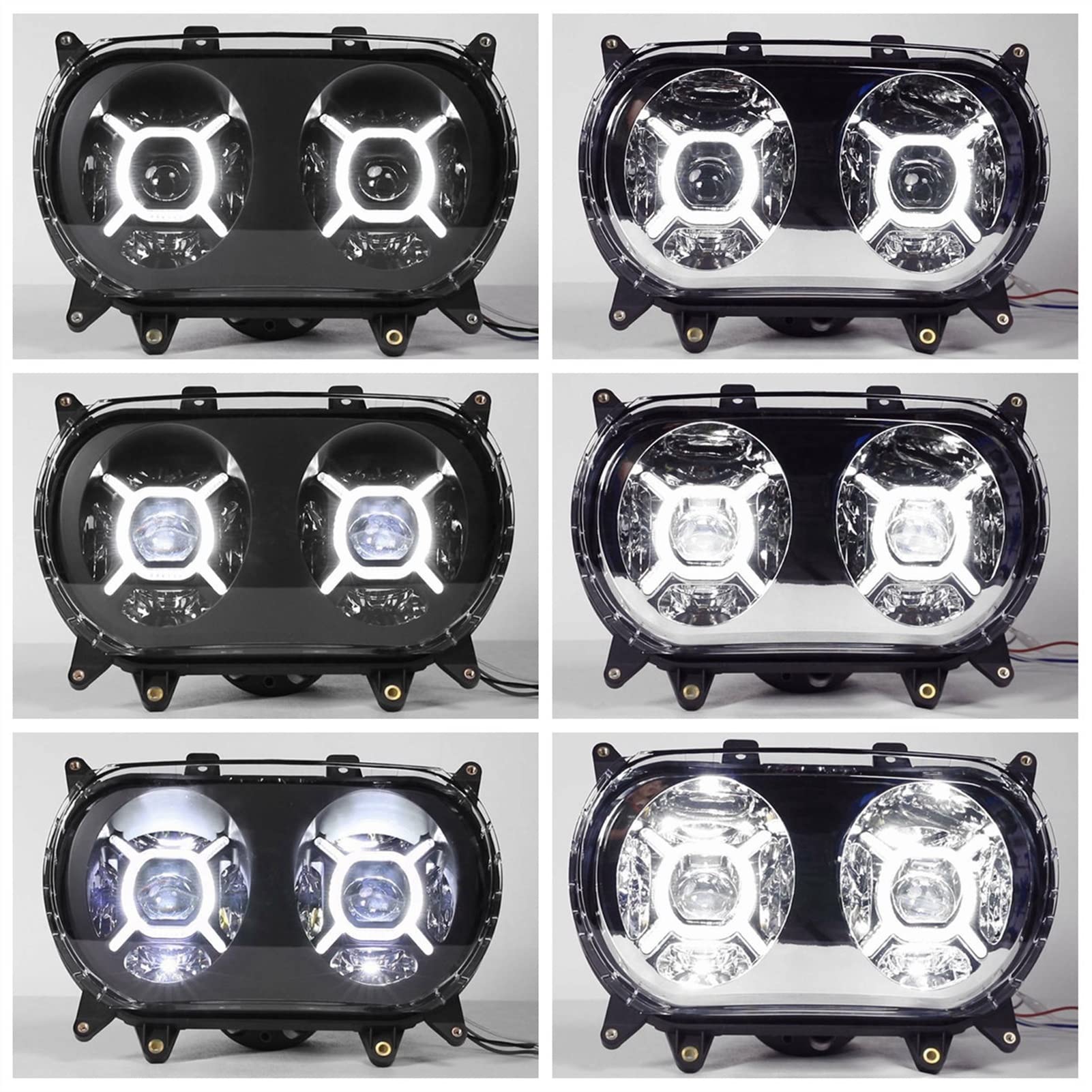 TCMT Faro LED E9 Per Harley Touring Road Glide 2015-2021 - Doppio Proiettore 124W 6000K