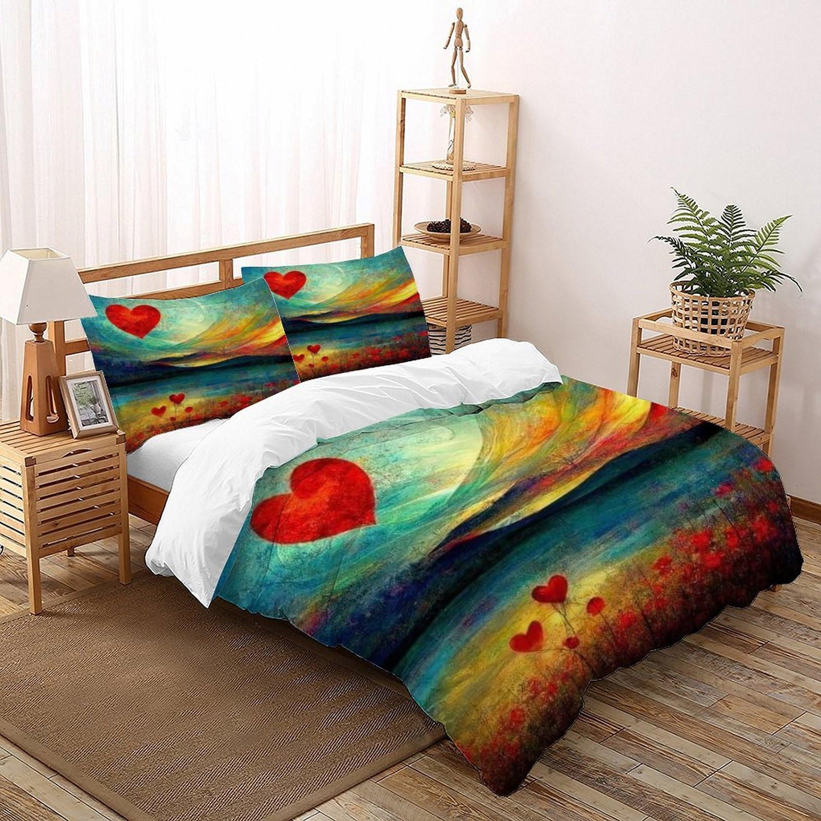 Housse de couette 3 pièces super king 260x220cm au tissage microfibre