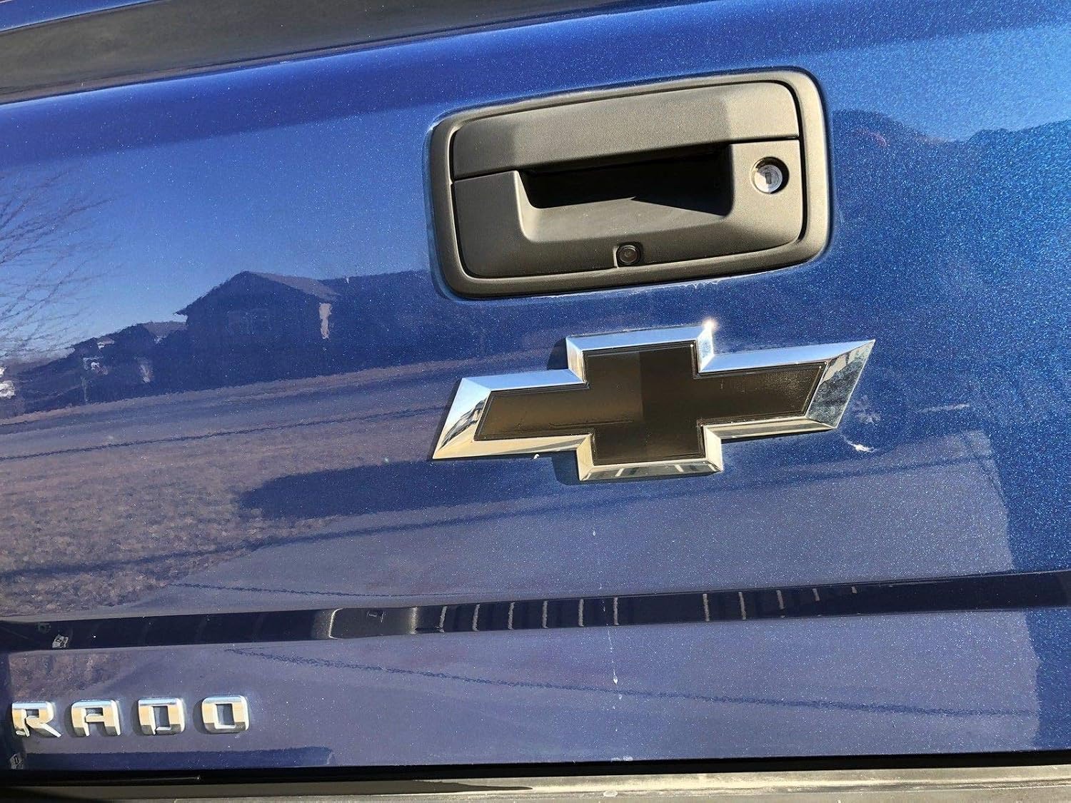 LZLRUN Matte Black Bowtie Logo Vinyl Wrap Film for Chevy 11.8x4in image 5