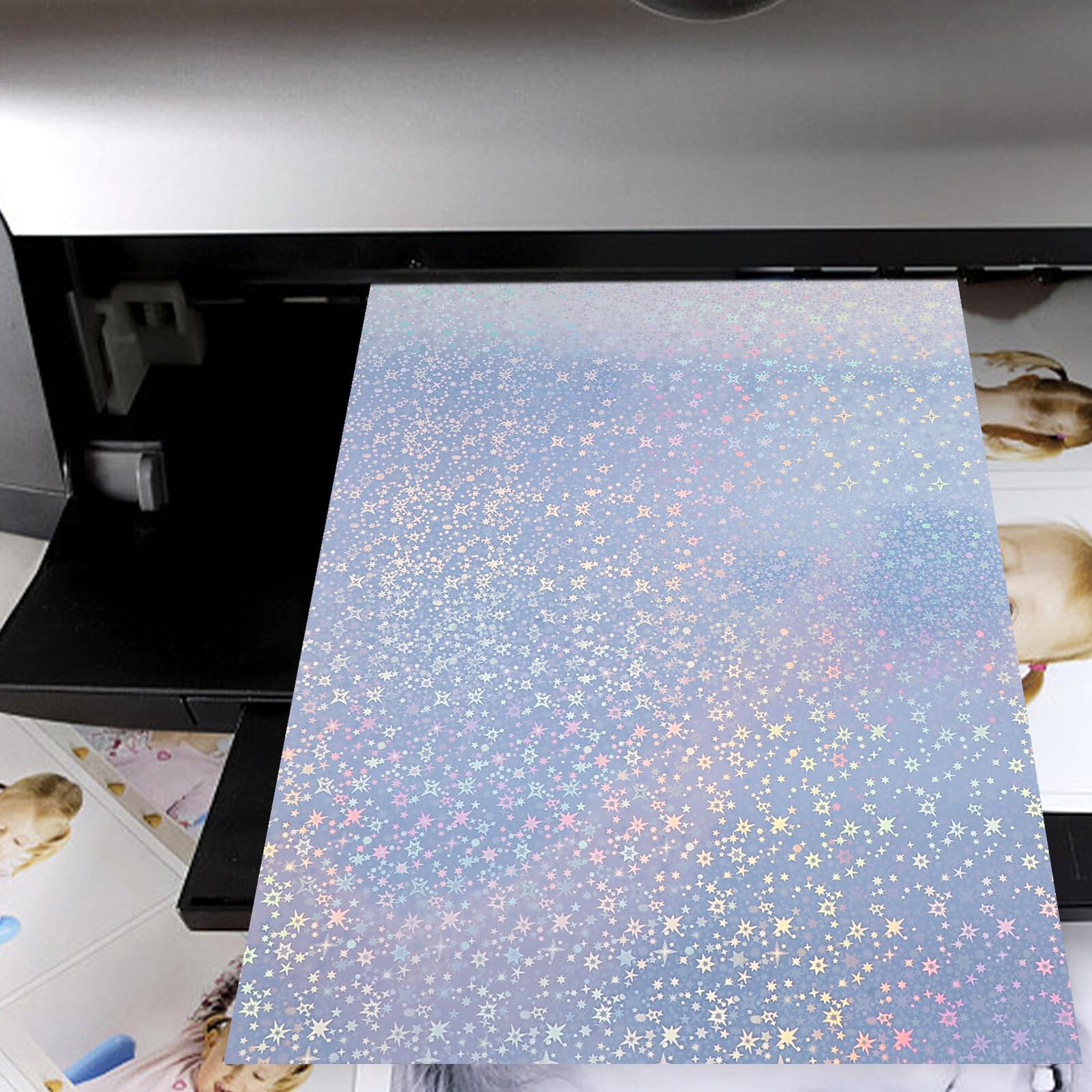 60 Fogli Carta Adesiva Stampabile per Stampanti Inkjet e Laser Etichette Rettangolari Resistenti Pioggia e Macchie Multifunzione per Ufficio e Casa