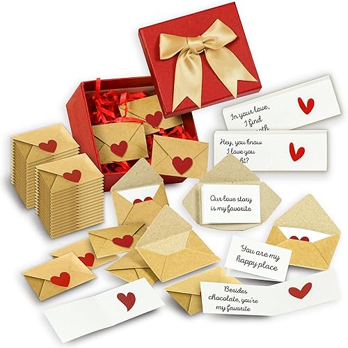 STOFINITY 60 Mini Love Notes With Envelopes - Valentines Day