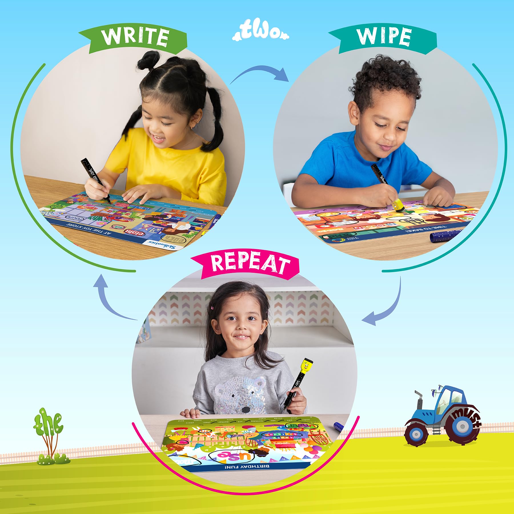 Skillmatics Search and Find β Sight Words, Reusable Activity Mats 3