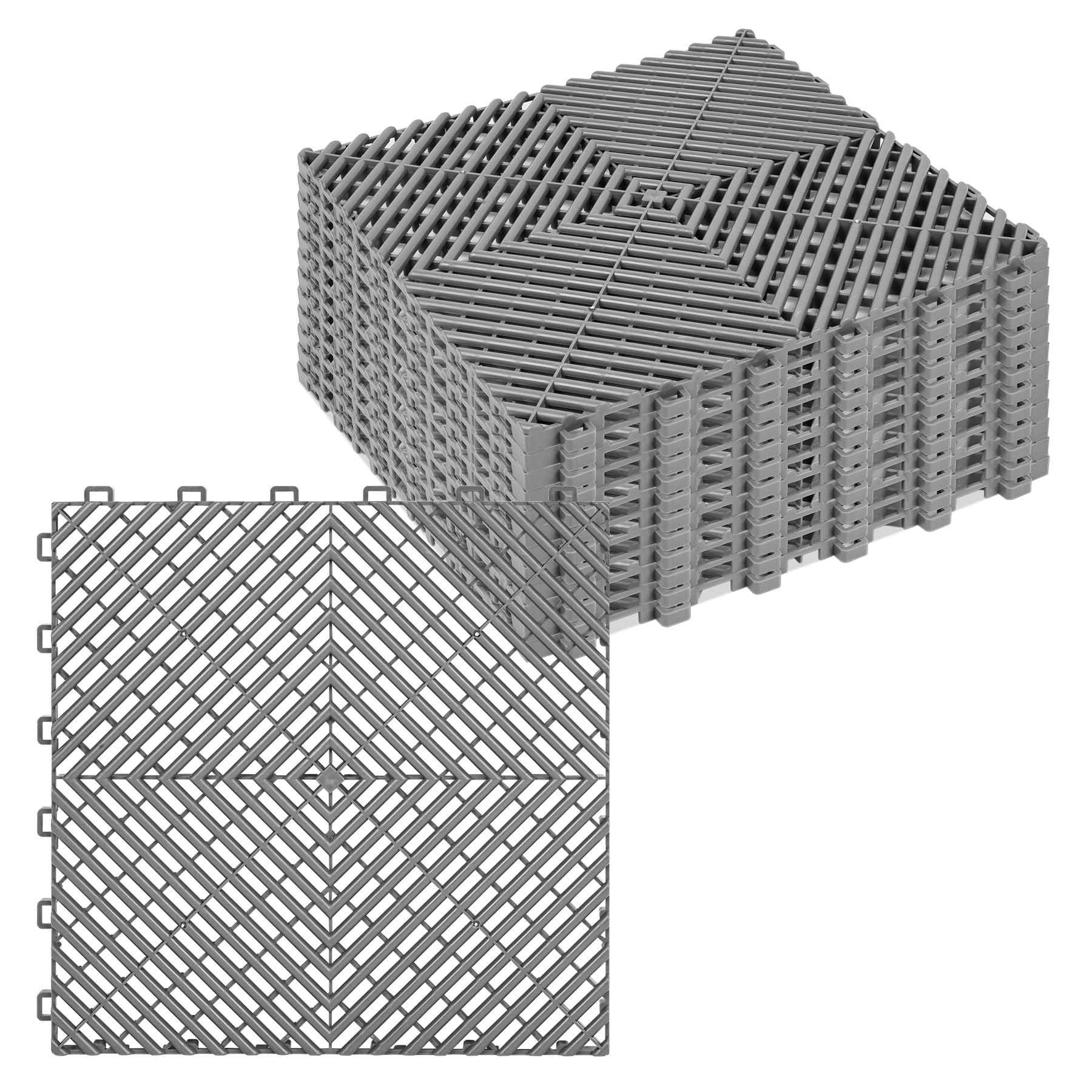 ToLanbbt Interlocking Drainage Tiles 12" x 12" Modular Interlocking Cushion
