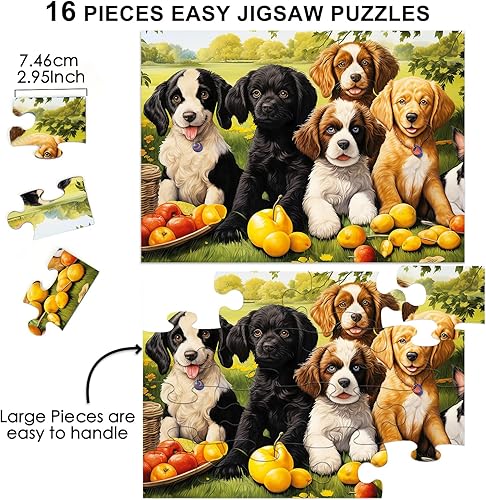 Miniatura 5 de Paquete de 4 rompecabezas de piezas grandes de 16 y 35 para personas mayores, productos de demencia para ancianos, actividades de Alzheimer para