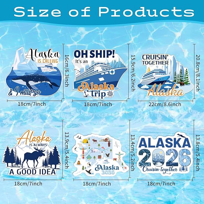 Imanes Decorativos Alaska Cruise 6 Piezas para Puerta miniatura 3