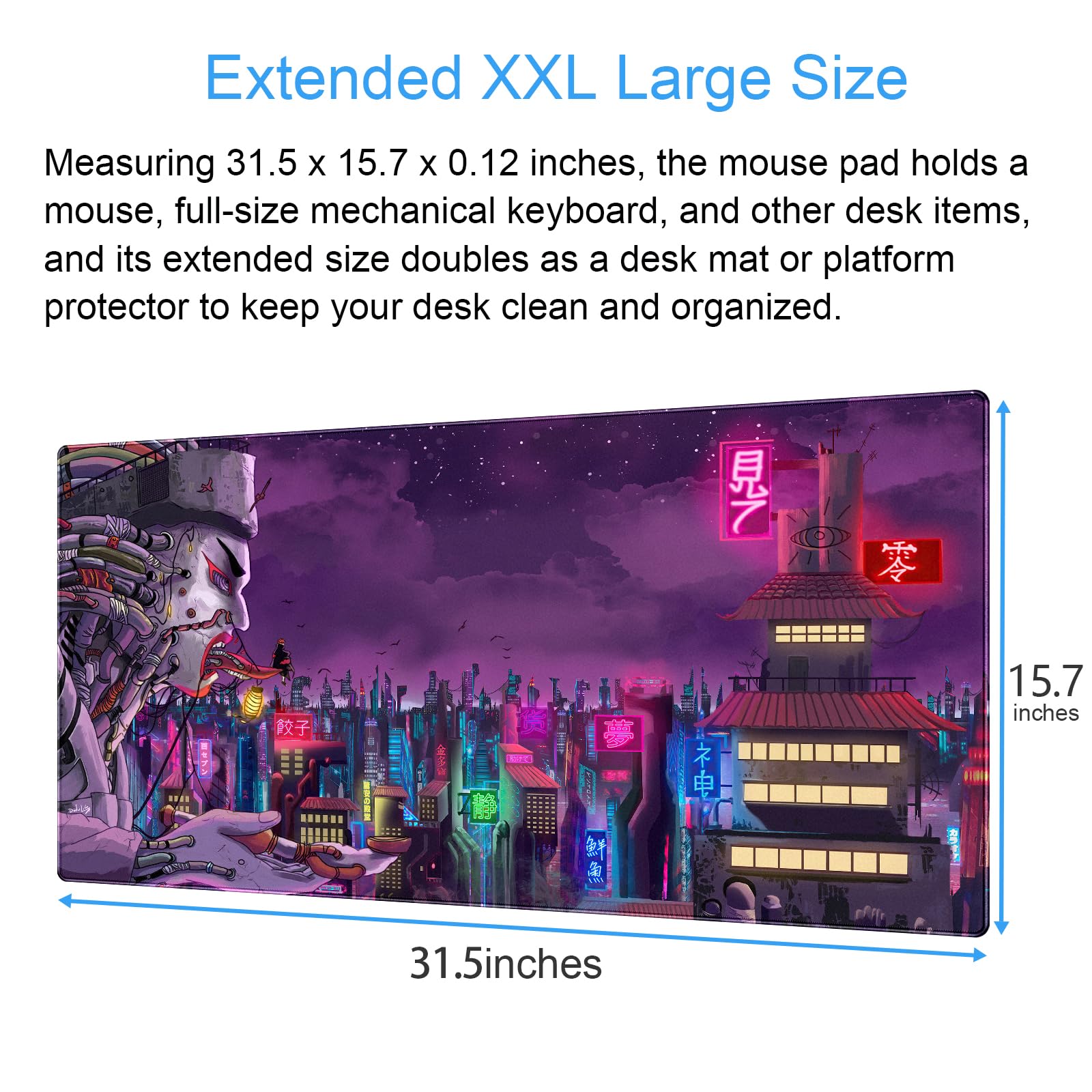 XXL Large Gaming Desk Mat Flag Mouse Pad With Stitched Edges, 31.5 X 15 7 Inch Extended Full Keyboard Anti Slip Computer Laptop 131d33f7 06ae 4593 Baa0 05ee3d0fff80.1bd031a46fc045e4000c5f09bea91087 - View #8