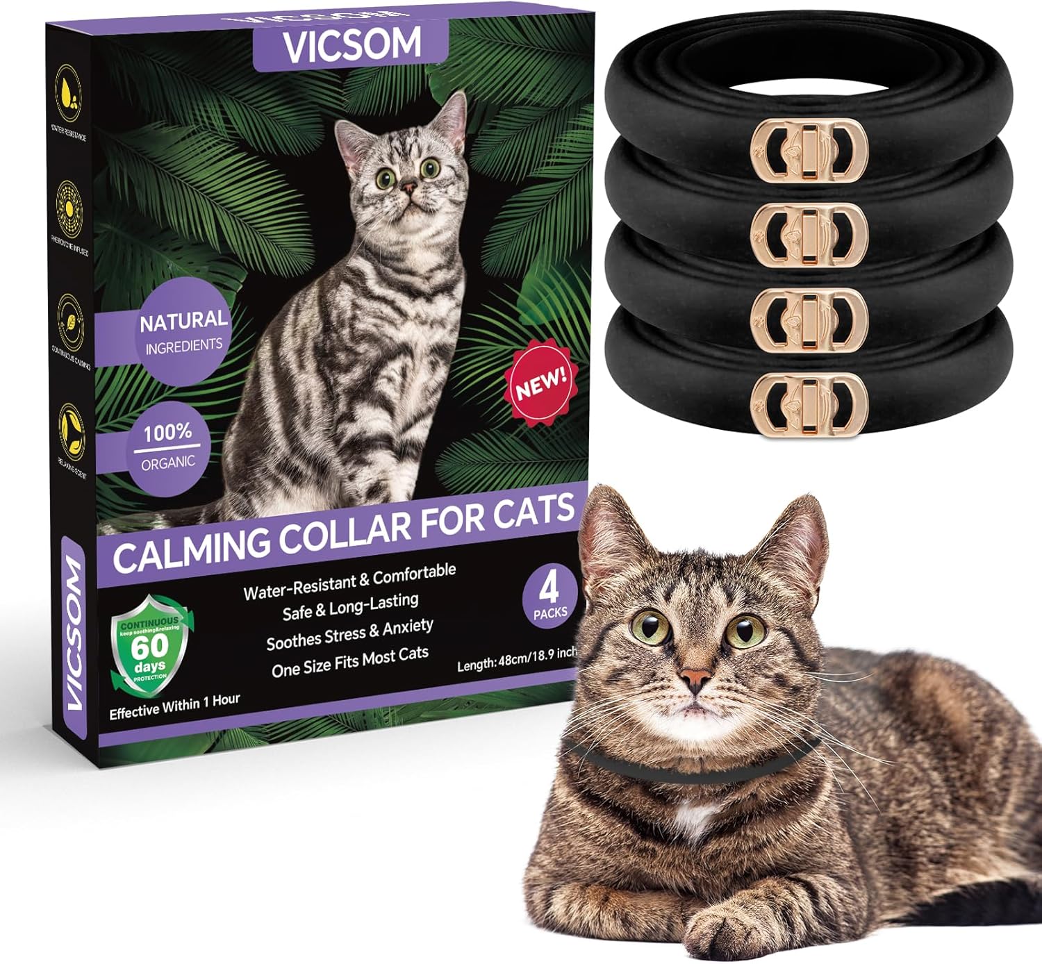 Calming Collars for Cats, Pheromone Calm Collar for Cats, Cats Calming