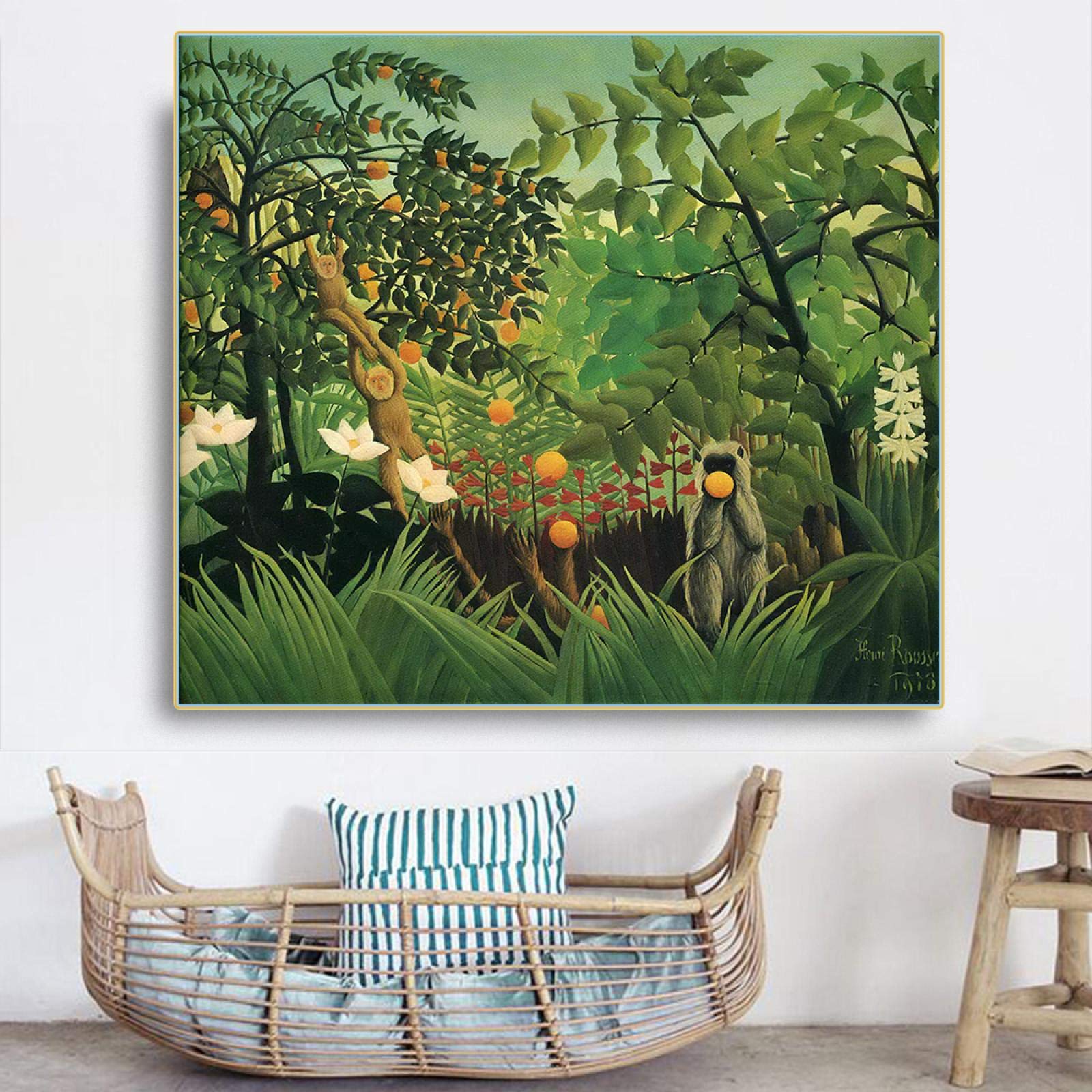Amazon.co.jp: アンリ・ルソー《エキゾチックな風景》キャンバス絵画