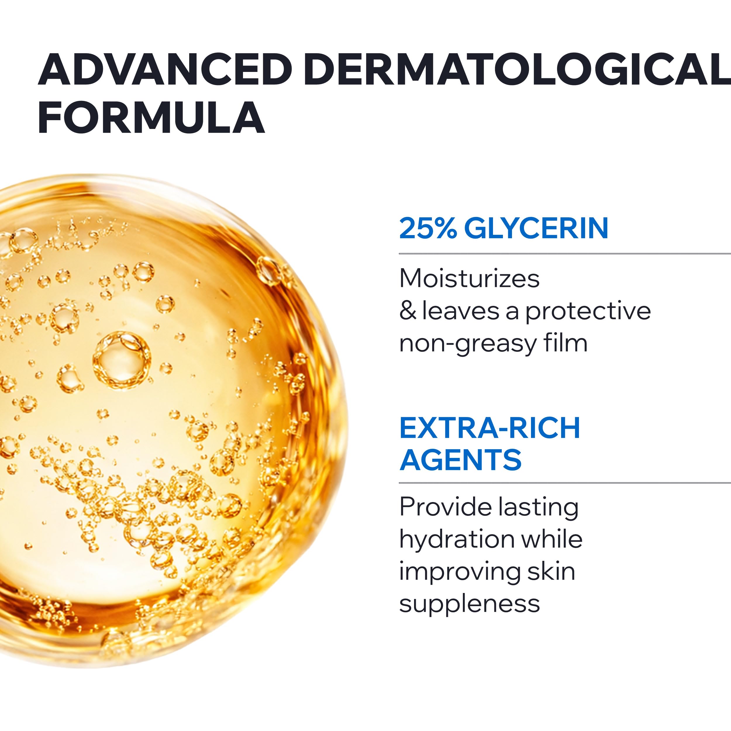 Uriage Derm-Phy - Olio da doccia da 1 l, detergente per viso, corpo, pelli secche, sensibili, pulisce, nutre, previene l'essiccazione, 25% glicerina, agenti extra ricchi, pH fisiologico, senza sapone