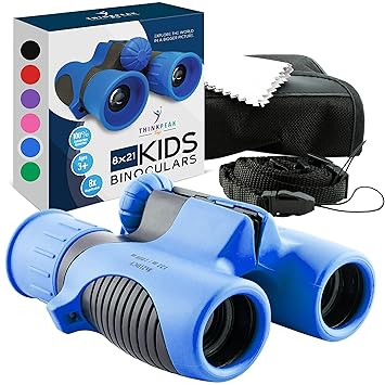 Think Peak Toys Binoculars for Kids, Toy for Sports and Outdoor Play, Spy Gear and Learning Gifts for Boys & Girls, Blue
