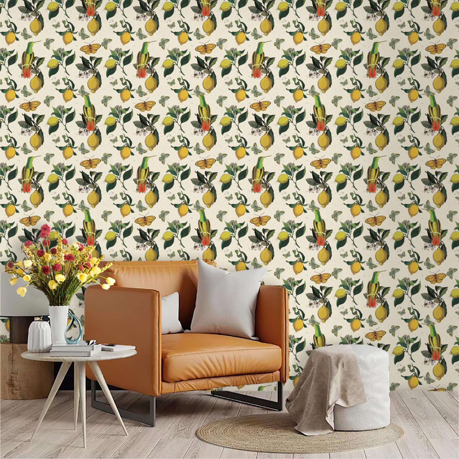 Zahhyg Yellow Wallpaper Abstract Peel And Stick Self Adhesive Wallpaper For Living Room Waterproof Vinyl, Art Deco Thicken Sticky Back Plastic Removable