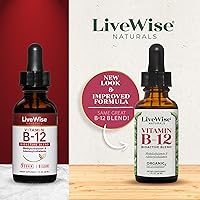 Vista 2 de Liquid B12 Vitamina Sublingual – Vitamina líquida totalmente natural vegana B12 gotas – Suplemento sin OGM Adenosylcobalamina metilcobalamina B12