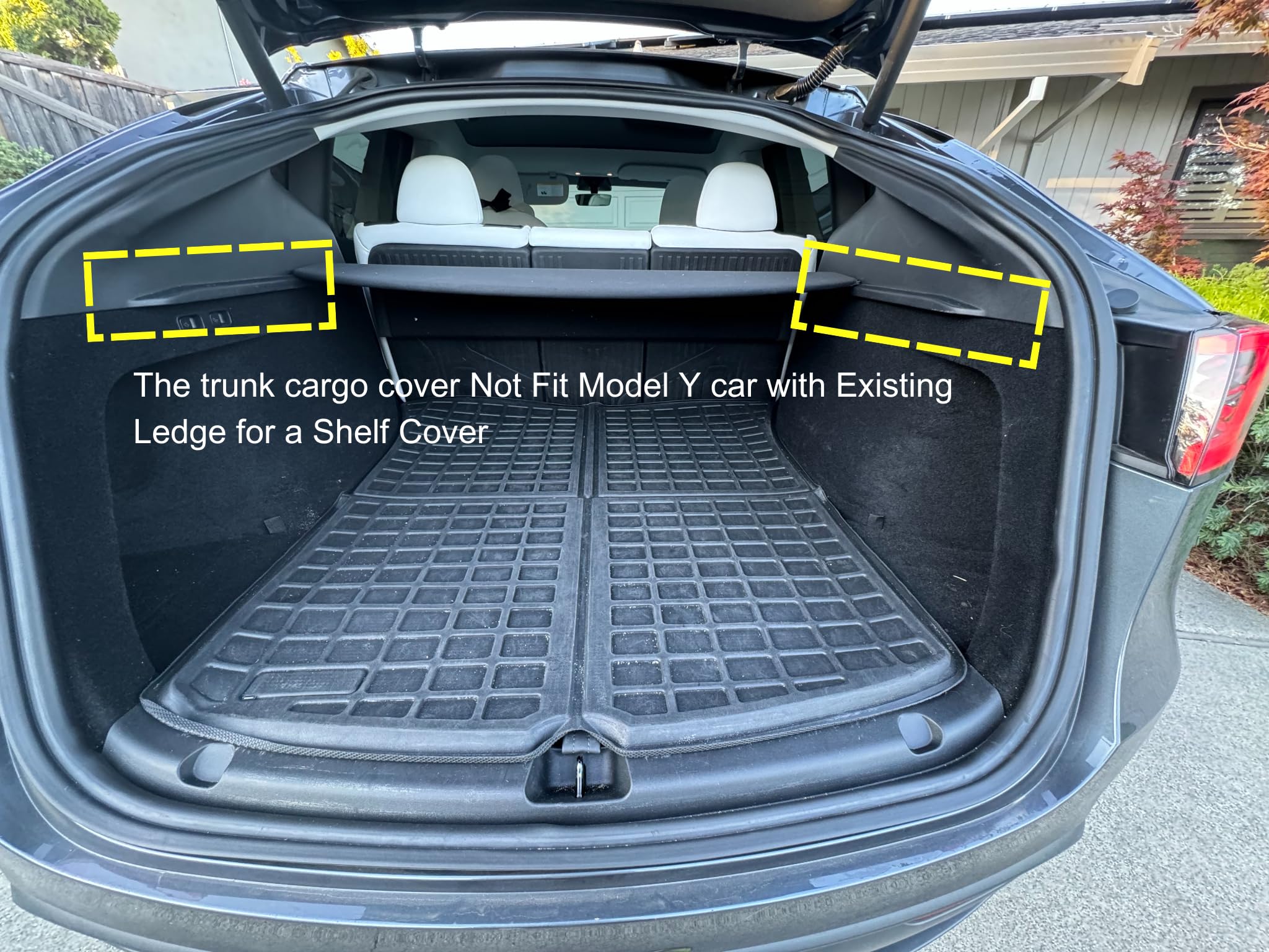 HIGH FLYING for Tesla Model Y 2020 2021 2022 2023 Car Accessories Rear Boot Cargo Cover Security Shade Shield Trunk Organizer Black (Refer to picture 2 before purchase)