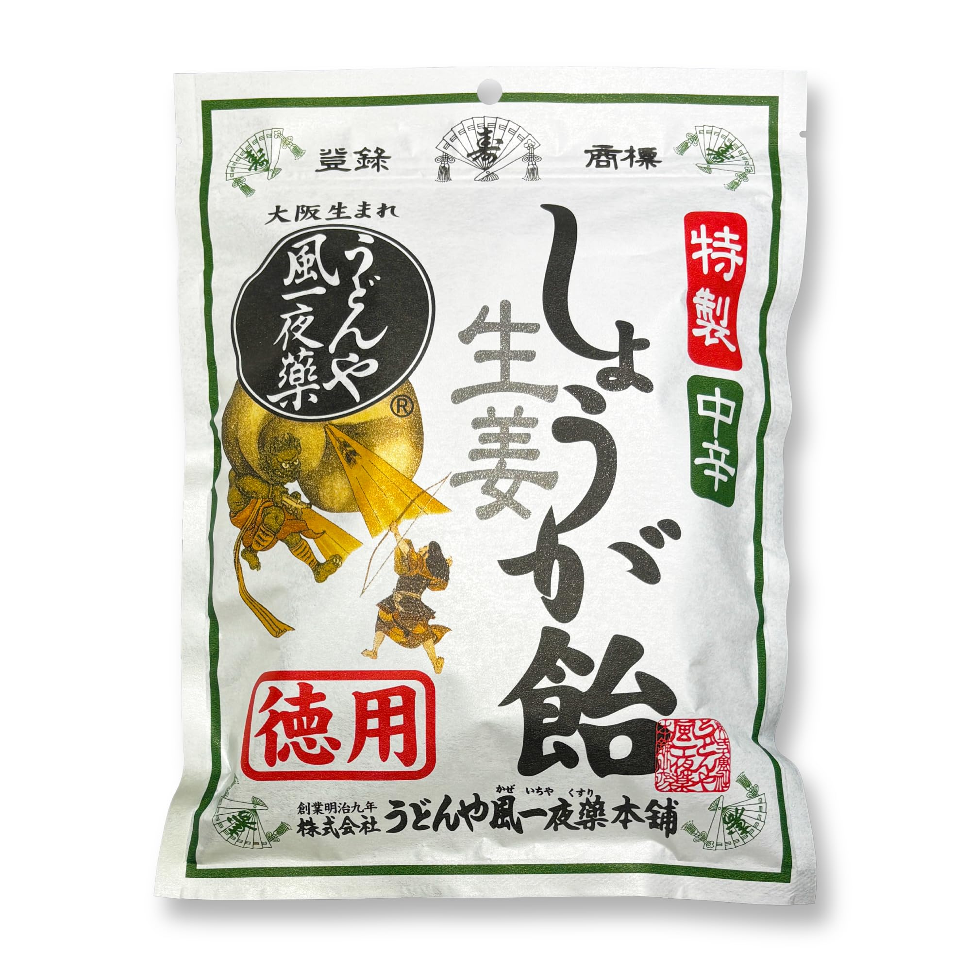 Amazon.co.jp: うどんや風一夜薬本舗 特製しょうが飴(中辛)徳用 230g