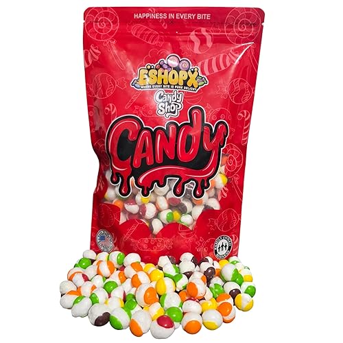 EShopX Freeze Dried Candy - 1 pound Bag Premium Freeze-Dried Crunchy Candy with Bursting Fruity Taste (16 oz, Original Rainbow) - Perfect for Gifting & Snacking
