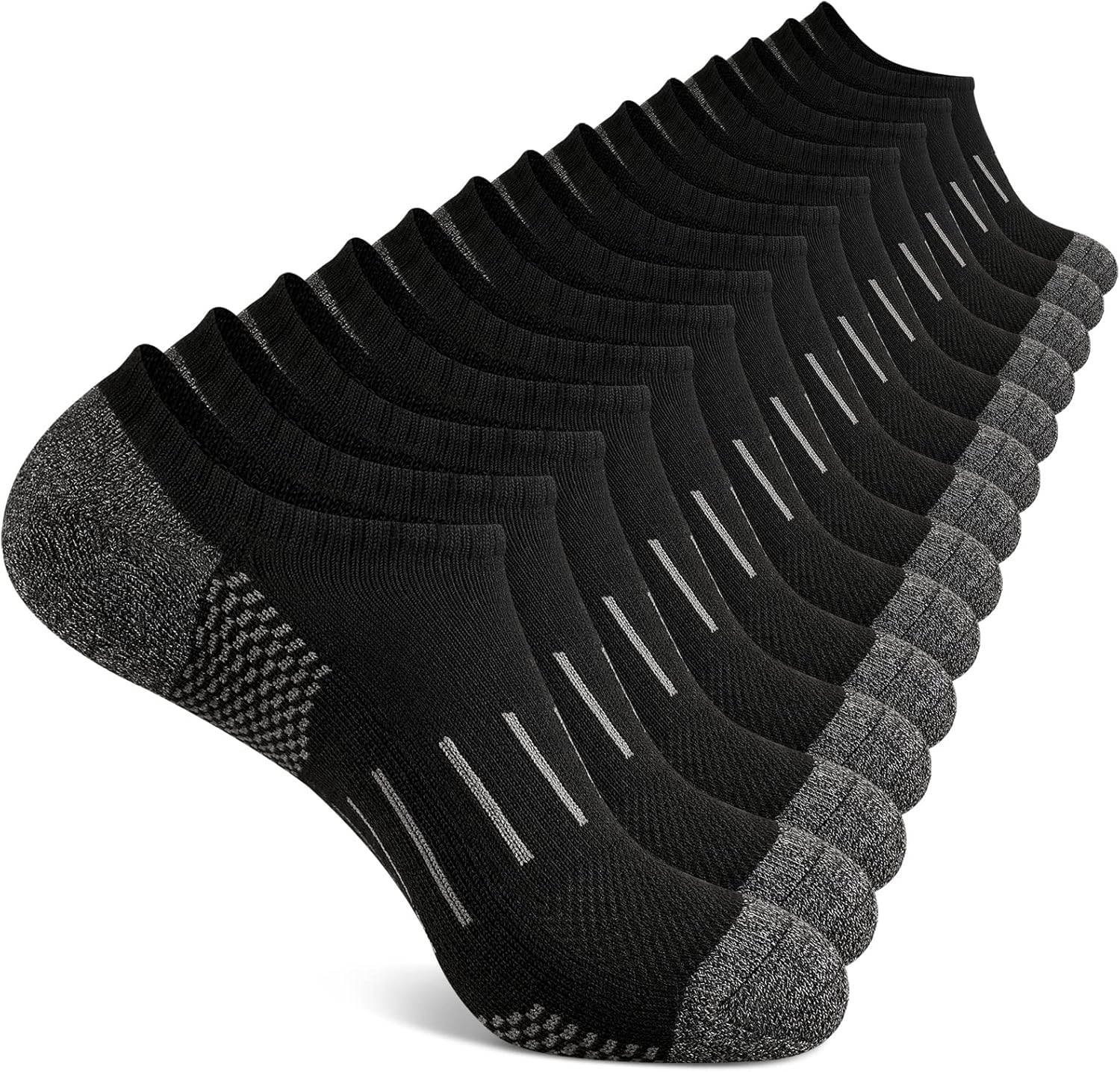Heatuff No Show Socks Men 7 Pairs Low Cut Athletic Cushion Non Slip Breathable Socks : Clothing, Shoes & Jewelry