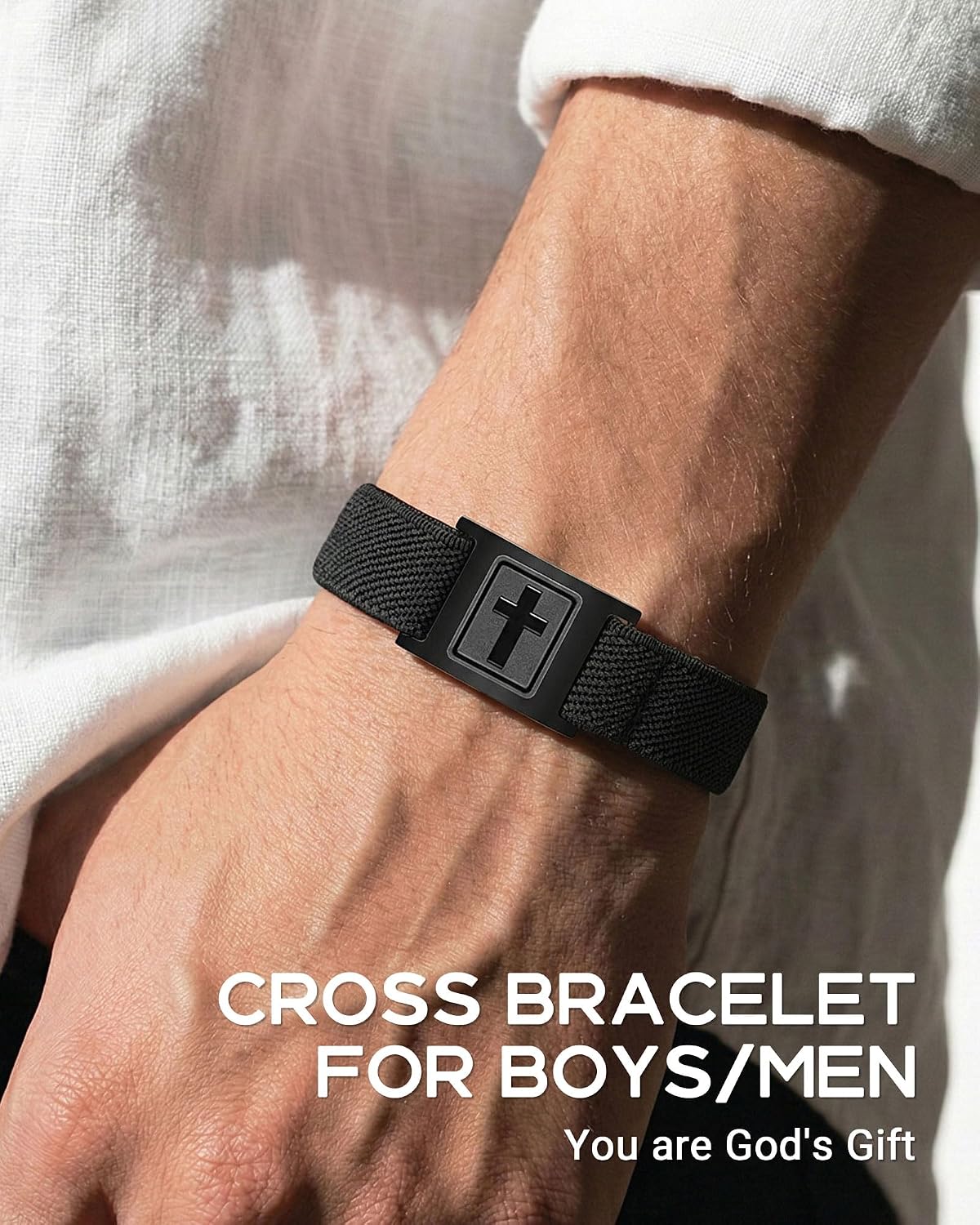 Cross Bracelet for Teen Boys Christian Baptism Confirmation Gifts