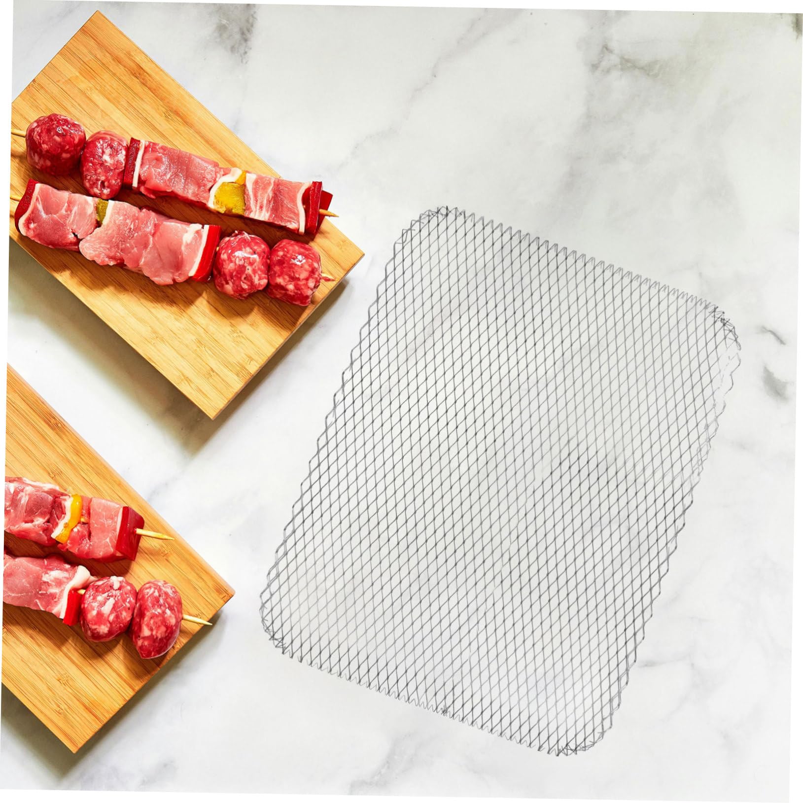 10piezas Revestimientos Desechables De Aluminio Para Parrilla Desechable Rejillas Antiadherentes Para Barbacoa