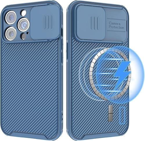 Hitaoyou Funda para iPhone 14 Pro compatible con Magsafe, funda protectora de cámara iPhone 14 Pro compatible con carga inalámbrica con cubierta