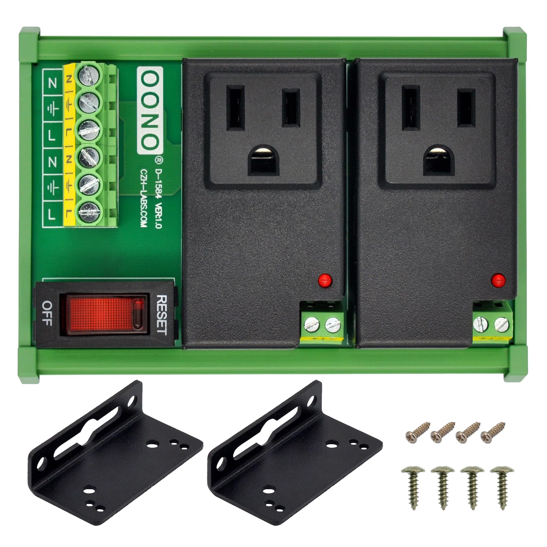 Ac 2 Way Module Snapklik.com : AC Power 2 Channel IoT Relay Outlet Module, DIN Rail Or ...