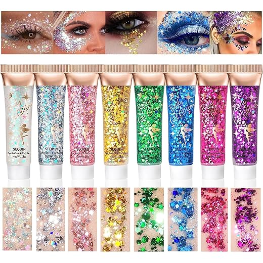 HUDAMOJI Body Glitter Gel 6 Color