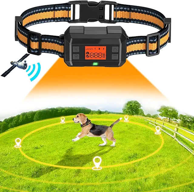 Collier Anti-Fugue GPS Sans Fil pour Chien - Clôture Électrique Extérieure