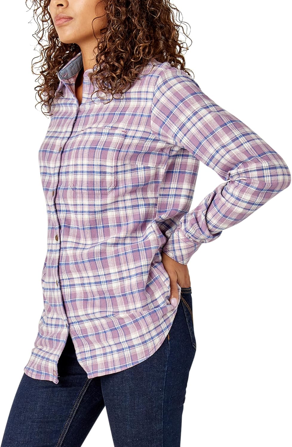 Dickies Women's Plaid Flannel Long Sleeve Shirt - Image 2