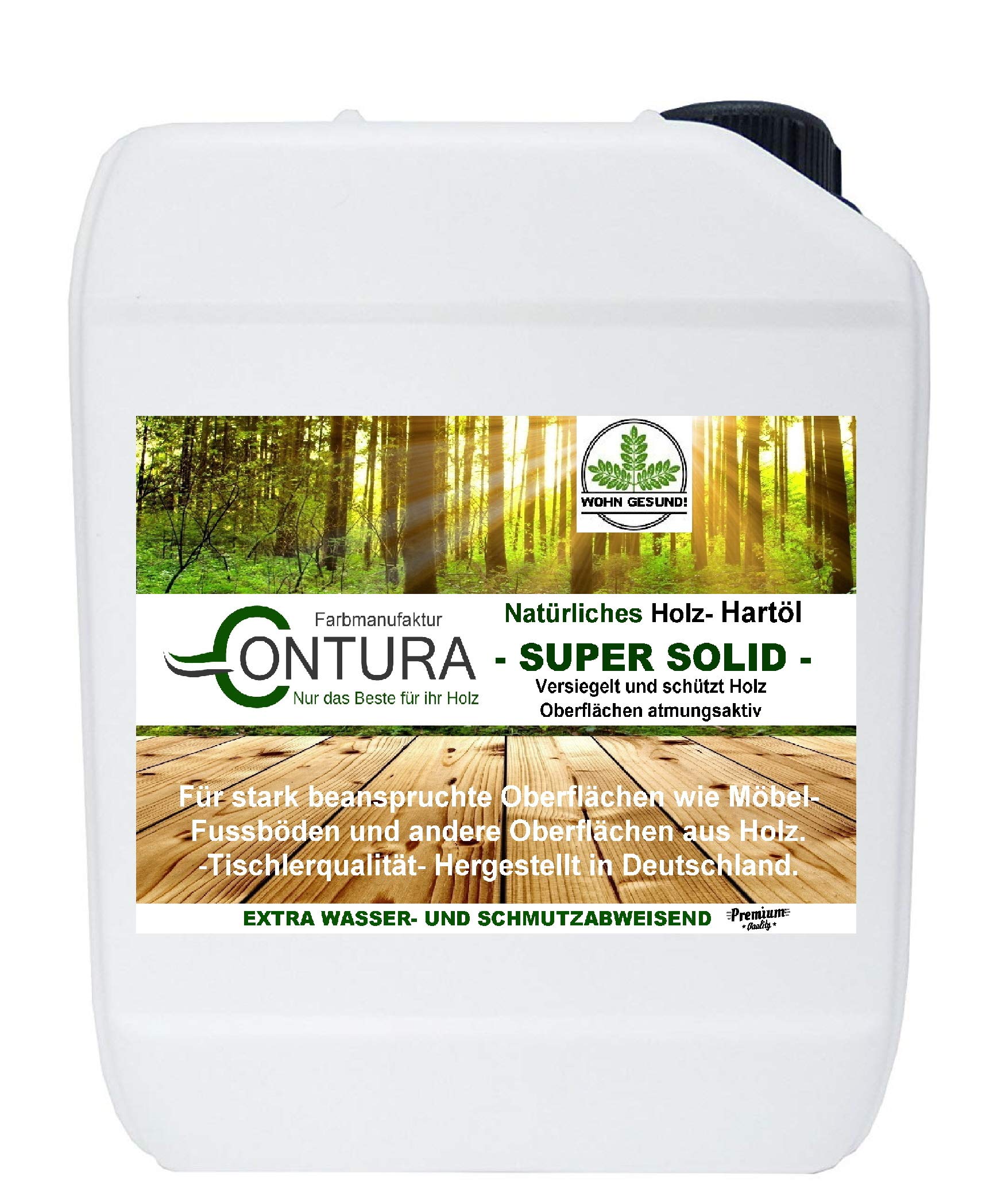 5 Liter Holzschutz Holzöl HARTÖL Möbelöl Pflegeöl Holz- Möbel- Öl Arbeitsplattenöl Super Solid
