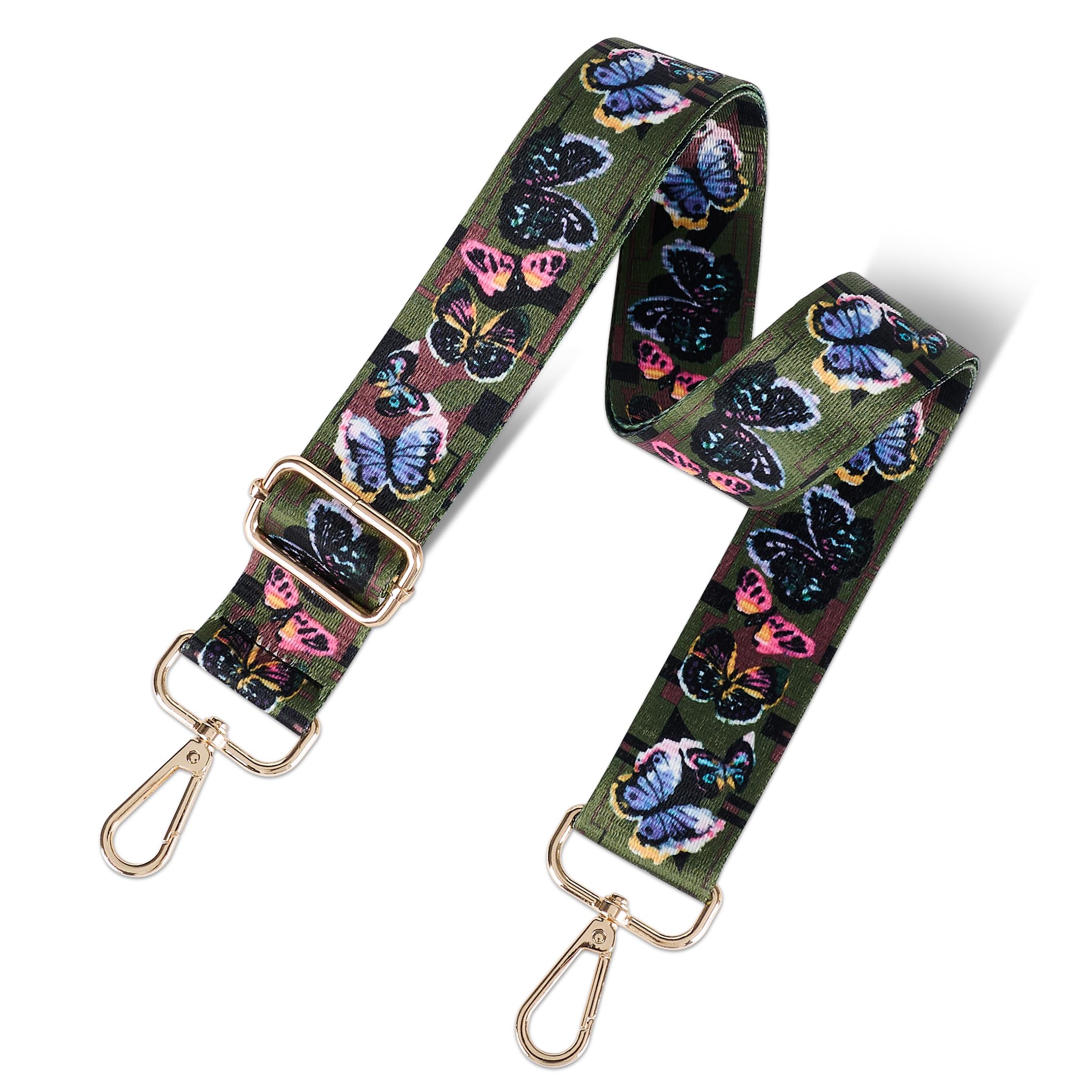 chushui Colorful Pattern Purse Strap, Wide Crossbody Bag Strap Replacement
