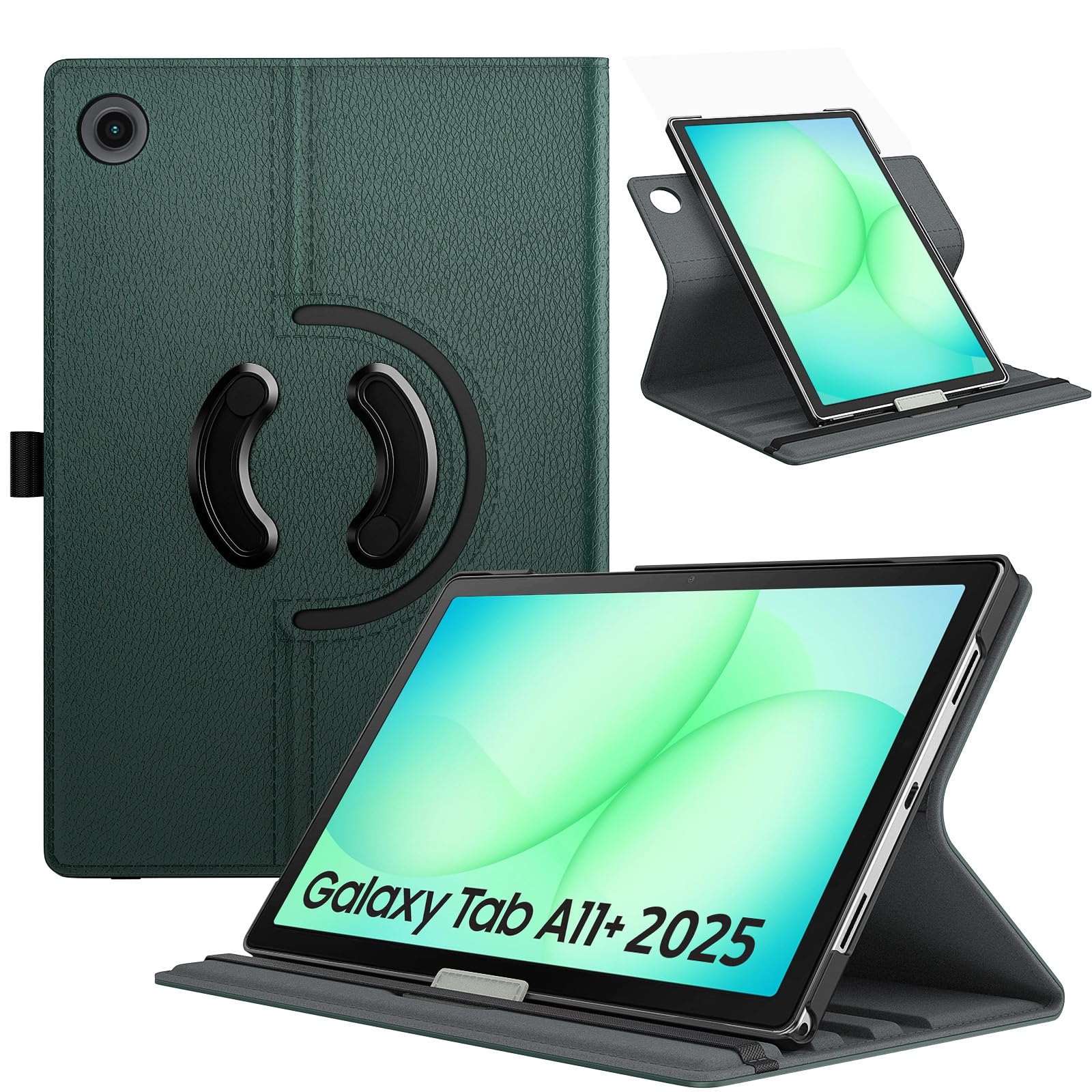 TiMOVO Drehbare Hülle für Samsung Galaxy Tab A11+/A11 Plus 11 Zoll 2025 (SM-X230/‎X236/‎‎X238), 90° Rotations-Stand, Tablet Hülle mit Auto Aufwachen/Schlafen