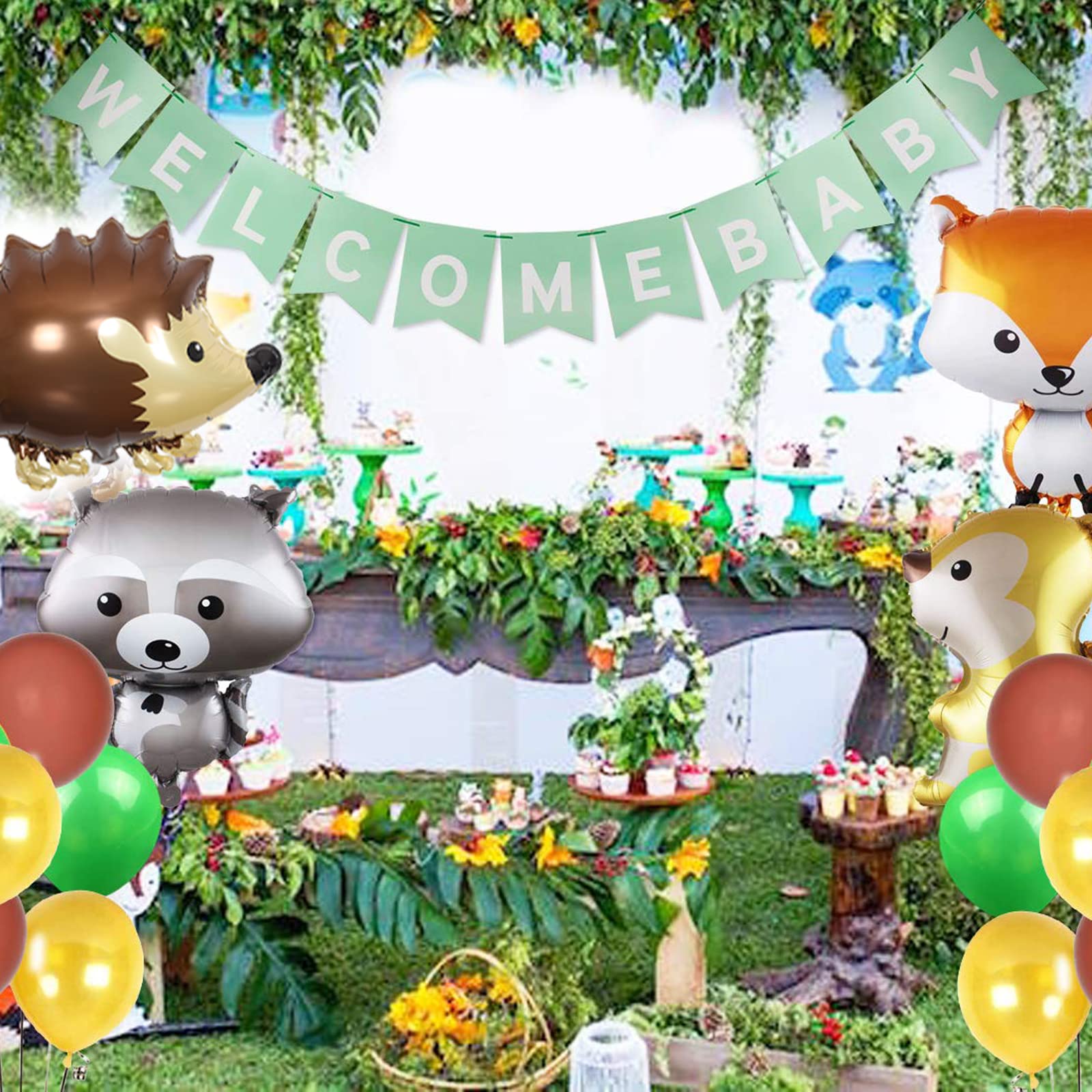 Buy Jollyboom Woodland Baby Shower Decorations Forest Animals Baby