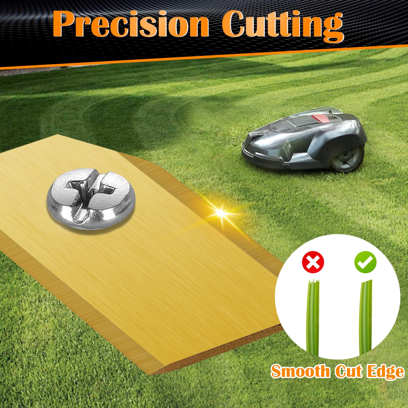 Lot De 36 Lame Robot Tondeuse, Lames De Rechange En Acier