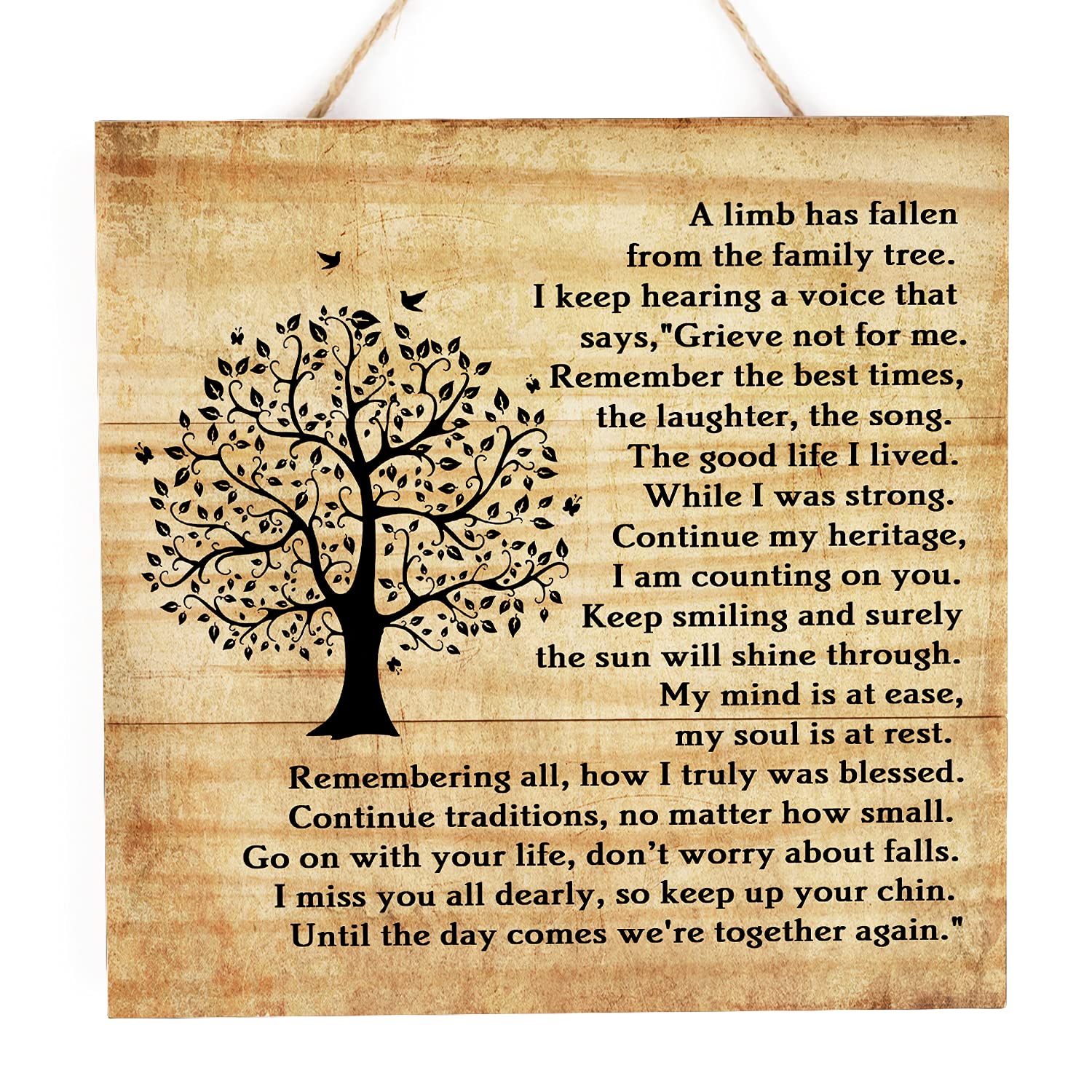 Buy kullder Memorial Wood Plaque, Personalized Wood Sign, Sympathy Wood