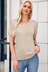 Arach&Cloz Women's 2026 Trendy Short Sleeve Sweaters Wool Blend V Neck Pullover Tops Business Casual Outfits