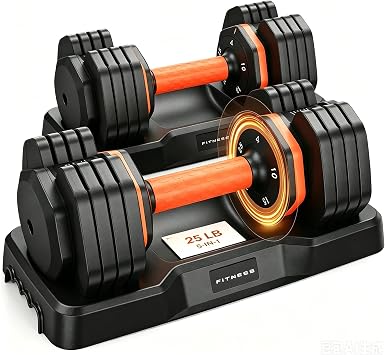 2026 New 15-in-1 Adjustable Dumbbell Set 105/52.5lb Instant Weight Swap, Storage Box, Non-Slip, 3-Yr Service