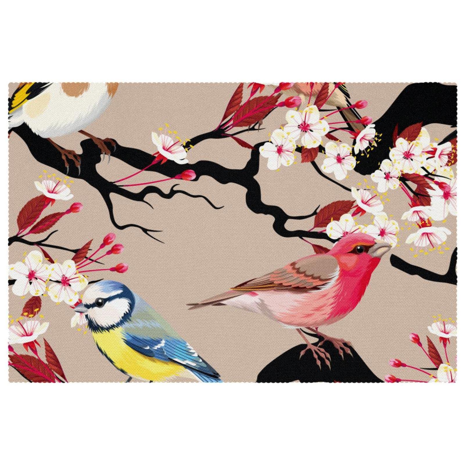Set de table oiseau en fleur de cerisier pour sublimer la décoration de vos repas en famille